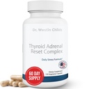 Dr. Westin Childs - Complejo de Reinserción Adrenal Tiroidea ← Herbal Support Suplemento con Glandulares " Rhodiola (adaptogenas) para Estrés, Cortisol, Fatiga, Energía en Mujeres con Hipotiroidismo 120 Ct