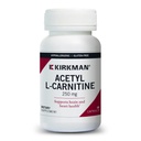 Kirkman - Acetyl L-Carnitine 250 mg - 90 cápsulas - Soportes Producción de energía celular sostenida - Hypoallergenic