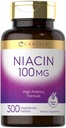 Carlyle Niacin 100mg ← 300 Tabletas Vegetarianas ← Non-GMO, Gluten Free ← High Potency Formula