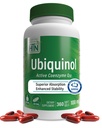 Health Thru Nutrition Ubiquinol 100mg 360 Softgels as Kaneka QH Reduced CoQ-10 TEN Stabilized - 3rd Party Tested ¦ Enhanced Bioavailability ← Cardiovascular &amp; Mitocondria Function Support ← Non-GMO