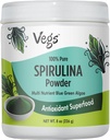 Polvo de espirulina orgánica - Algas verdes azules superalimentación de base vegetal - Antioxidante-Rich con clorofila, vitaminas " minerales para la limpieza, energía " apoyo inmunológico - Vegano, no GMO - 8 oz