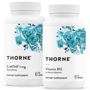 THORNE - 5-MTHF & Vitamina B12 Bundle - Cardiovascular & Nerve Support - 60 Serviciones