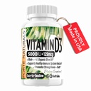 Vitamina D3 5000 UI Suplemento 125 mcg Gels blandos Especialmente para estómagos sensibles Suplementos con aceite de oliva orgánico Mejor vitamina D3 Suplemento para hombres y mujeres hechos en EE.UU.