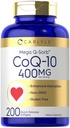 Carlyle CoQ10 400mg Softgels Silencio 200 Conde ← High Absorption Coenzyme Q10 Silencio con Black Pepper Extract