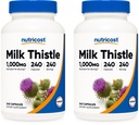 Nutricost Milk Thistle 1000mg Equivalent, 240 Capsules (2 Pack) - 250mg de 4:1 Extracto - Vegan, Non-GMO y Gluten Free