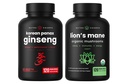 NutraChamps Korean Ginseng Capsules y Lions Mane Capsules 2 Pack Bundle