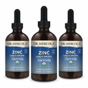 Dr. Mercola Zinc Liquid Drops - Supports Immune & Organ Health - 15 mg Organic Zinc Liquid Drops - USDA Organic - NSF Certified - Non-GMO, Gluten-Free &amp; Soy-Free - 3.88 fl oz (3 Pack)