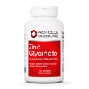 Protocolo para el equilibrio de vida Zinc Glycinate 30mg - con Albion Traacs Zinc - Zinc Glycinate Suplemento - Immune System Support* - Keto Friendly & Dairy Free - 120 Softgels