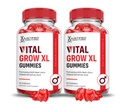 Laboratorios justificados (2 Pack Vital Grow XL Performance Gummies 1000MG Advanced Formulado con ACV Pomegranate Beet Juice Powder B12 Vegan Non GMO 120 Gummys