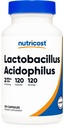 Nutricost Lactobacillus Acidophilus 2 Billion CFU Por Serving (120 Capsules)