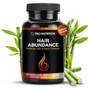 TRIO NUTRITION Hair Abundance ← Natural Vitamin Supplement for Hair Growth, Strong Nails and Smooth Skin habit Boosted with Collagen, Keratin, Zinc &amp; Selenium ← Biotin 10000mcg ← 30 Day Supply
