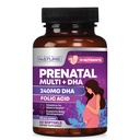Vitaminas prenatales para Mujeres - Multivitamina con DHA, ácido fólico, vitamina C, B12, hierro &amp; Omega-3 - Antes, durante " suplemento de embarazo para el crecimiento saludable " Desarrollo cerebral - 60 Softgels