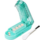 Johnbee Pill Cutter Splitter para pequeñas y pequeñas píldoras, píldoras más grandes. El separador ajustable corta exactamente múltiples pastillas a la vez. Borde de silicona antideslizante (lake Blue)