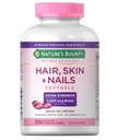 Esquí de pelo de rebote de la naturaleza y uñas 5000 mcg de biotina - 250 Tabletas de calado