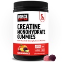 Factor de fuerza Creatine Monohydrate Gummies, 5g Dose for Men &amp; Women to Support Muscle, Strength, Recovery, Cognitive Health & Memory, Assorted Fruit Flavors, 150 Gummies