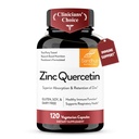 Sandhu's Zinc Quercetin 120 Vegetarian Capsules (Pack of 1) TEN High Absorption Zink Suplementos for Immunity and Seasonal Allergy ← Antioxidant Immune Support for Men and Women TEN Easy to Swallow