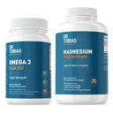 Dr. Tobias Omega 3 Fish Oil &amp; Magnesium Bisglycinate Supplements, High Absorption, Supports Heart, Brain, Immune, Energy, Muscle, Bone & Joint Health, Non-GMO