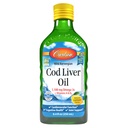 Carlson - Cod Liver Oil, 1100 mg Omega-3, Liquid Fish Oil Supplement, Wild-Caught Norwegian Arctic, Sustentably Sourced Nordic Liquid, Lemon, 250 ml
