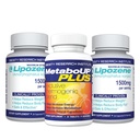 Lipozene Weight Píldoras 2 Botellas con 30 Cápsulas Junto con un 30 Conde Bottle MetaboUp Plus