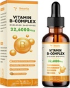 Complejo de vitamina B líquido con tiamina, riboflavina, niacina, ácido pantoténico, piridoxina, botín, fólico, metilcobalamina - 2 Fl. Oz.