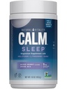 Natural Vitality Calm Sleep, Melatonin &amp; Magnesium Citrate, Sleep Aid Drink Mix, GABA, Aid, Vegan, Gluten Free Non-GMO, Mixed Berry, 16 Oz