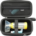 Caja de almacenamiento de viajes duros RAIACE Compatible con Asthma Inhaler, bolsa de asma de inhalador con bolsillo de malla para medicina y accesorios. (case only) - Negro