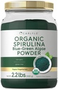 Carlyle Organic Spirulina Powder 2.2 lbs ← Blue Green Algae  8g Spirulina per Serving ← Vegan, Non-GMO, Gluten Free Supplement