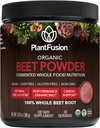 Powder de remolacha orgánica - Suplemento de remolacha superalimentaria para apoyar la circulación de la sangre - Nutrición integral fermentada - no GMO, Vegan, libre de gluten, 6.34 oz 30