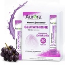 Nutraciencia Aurora Glutatión Nano-Liposomal, Bebida Powdered Mix Immune &amp; Antioxidante Gut Health Support Suplemento, 750 mg por Serving, Non-GMO, Libre de Azúcar, 30 Single Serve Packets
