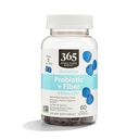 365 por Whole Foods Market, Probiotic + Fiber Gummies 2 Billion CFU, Natural Blue Raspberry Flavor, 60 ct