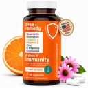 Una dosis de quercetina de inmunidad con vitamina C y zinc, vitamina D, 500 mg de quercetina Bromelaina con vitaminas Echinacea &amp; B, Lung Immune Support Suplemento 7 en 1 Booster de Defensa de inmunidad (60 Conde)