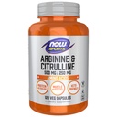 AHORA Nutrición Deportiva, Arginina & Citrullina 500 mg/ 250 mg, Aminoácidos, 120 cápsulas de verduras
