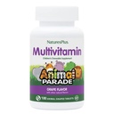 NaturesPlus Animal Desfile Multivitamínico Chewable para Niños - Grape Flavor - 180 Tablas con Forma de Animales - Promueve Salud &amp; Bienestar - Vegetariano, Gluten Gratis - 90 Servimientos