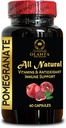 Extracto de granada - cápsulas de granada natural para apoyo conjunto y entrenamiento previo para hombres y mujeres, ltra alta absorción, suplemento dietético - 1 botella 60 cápsulas