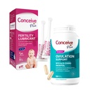 Conceive Plus Fertilidad Lubricante 8 x 4 gramos Aplicadores y Ovulación Soporte Inositol Suplemento 120 Conde Bundle