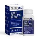 SleepXL Sleep Supplement Non-Habit-Forming Fórmula - Fall Asleep Faster & Sleep Longer - 5 ingredientes clave incluyen Melatonina, L-Theanine, Chamomile, Magnesium & Vitamin B6 (60 Capsules, 30 Servings)