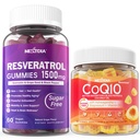 Azúcar Resveratrol Gummies 1500mg + CoQ10 200mg Gummies llenas con soporte de magnesio Envejecimiento saludable &amp; Longevidad