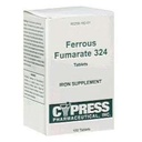 Cipress Pharmaceutical Ferrous Fumarate 324 Tablets, Boxed, 100ct
