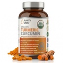 Laboratorios de Puridad Suplemento de Curcumina Turmérica Orgánica con Piperina 2,250 MG/Serving Silencio 95% Curcuminoides Suplementos Turméricos, Alivio de Dolor Conjunto Antioxidante, Muscle & Cerebro Apoyo No GMO - 120 cápsulas