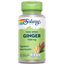 SOLARAY Ginger Root 1100mg ← Digestión saludable, articulaciones y moción " Stomach Discomfort Support ¦ Whole Root ← Non-GMO & Vegan  100 VegCaps