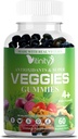 VITINITY Made with Real Super Veggies Delicious Gummy Supplement,Men,Women &amp; Kids(60 Chews),30 verduras,Herbs,Fruit and Vegetable Vitamins,No-GMO,Pectin-Based,Gluten-Free,No más pastillas (30 Day Supply)