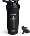 Smartshake Rockband Reforce Acero Inoxidable Protein Shaker Bottle 900 ml  durable 30 oz - Leakproof Screw-on Lid - BPA Gratis - No aislado – Unisex (Metallica, Scary Guy Logo)