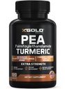 Pea Palmitoylethanolamide + Complejo Turmérico de Curcumin – 1600mg Micronizado 99% & 95% Curcuminoides – Soporte Conjunto de Alta Potencia, Movilidad & Confort – Hecho en EE.UU.