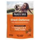 Nutri-Vet Shed Defense Soft Chews for Dogs, Skin and Coat Supplement for Dogs, Omega 3 de Fish Oil, Dry & Itchy Skin Relief Treatment, Puppy Essentials, 60 Soft Chews