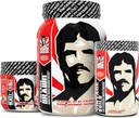 Antiguos laboratorios escolares de construcción vintage entrenamiento de postes, Vintage Blast Pre Workout y Vintage Brawn Protein Powder