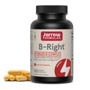 Fórmulas Jarrow B-Right - 100 Cápsulas Veggie - Fórmula B-Complex de bajo olor - Energy & Metabolism Support - Promueve Cerebro, Corazón &amp; Salud Cardiovascular - 100 Servimientos