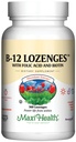 Maxi Health Vitamin B12 Lozenges with Folic Acid and Biotin - Sublingual B12 Vitaminas Strawberry Flavor - Vegetarian Kosher B 12 Vitamina para la Producción y Energía de Celdas Rojas (360 Cuenta)