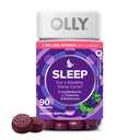 OLLY Sleep Gummy, 3mg Melatonin, L-Theanine, Chamomile, Lemon Balm, Sleep Aid, BlackBerry, 90 Cuenta