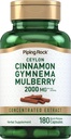 Piping Rock Ceylon Cinnamon Gymnema Mulberry Complex ← 2000mg  180 Capsules ← Herbal Supplement ← Concentrated Extract ← Non-GMO, Gluten Free