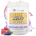 ALPHA LION Superhuman Intra Workout Powder for Men ' Women, Amino Acids Drink, Muscle Recovery Supplement, BCAA Powder, Electrolytes & Hydration Mix (42 Servings, Watermelon Grape Candy Flavor)